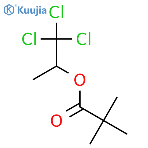 Propanoic acid, 2,2-dimethyl-, 2,2,2-trichloro-1-methylethyl ester structure