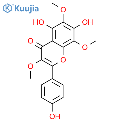 5,7-dihydroxy-2-(4-hydroxyphenyl)-3,6,8-trimethoxychromen-4-one structure