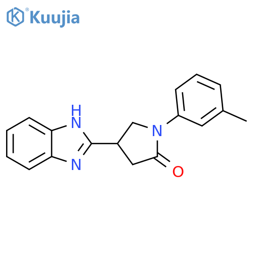4-(1H-1,3-benzodiazol-2-yl)-1-(3-methylphenyl)pyrrolidin-2-one structure