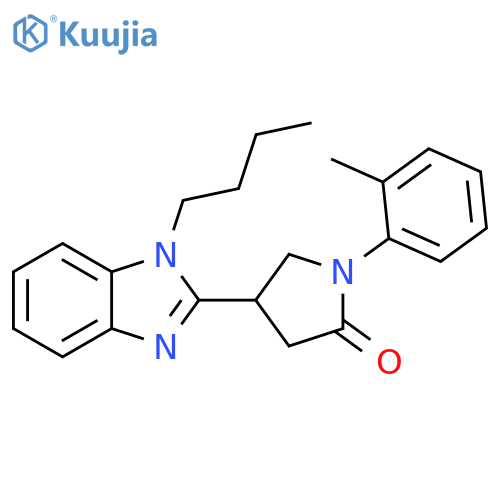 4-(1-butyl-1H-1,3-benzodiazol-2-yl)-1-(2-methylphenyl)pyrrolidin-2-one structure