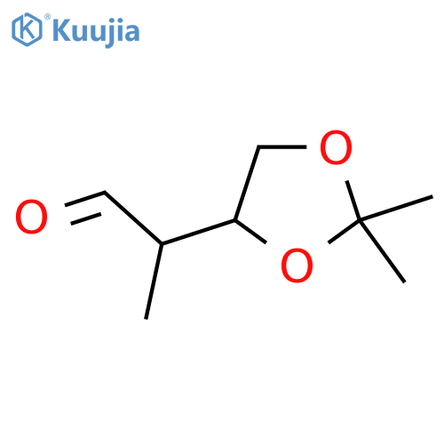 2-(2,2-dimethyl-1,3-dioxolan-4-yl)propanal structure
