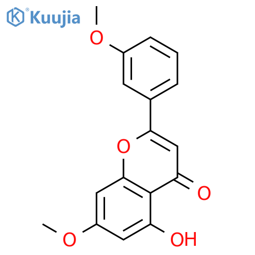 4H-1-Benzopyran-4-one, 5-hydroxy-7-methoxy-2-(3-methoxyphenyl)- structure