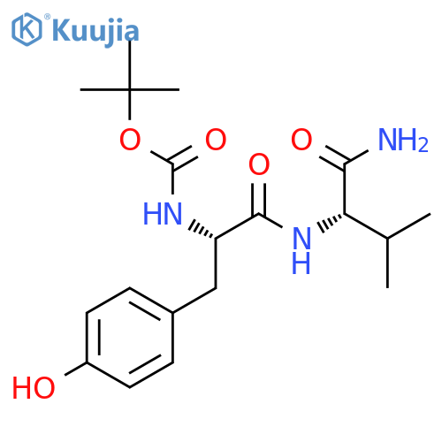 L-Valinamide, N-[(1,1-dimethylethoxy)carbonyl]-L-tyrosyl- structure