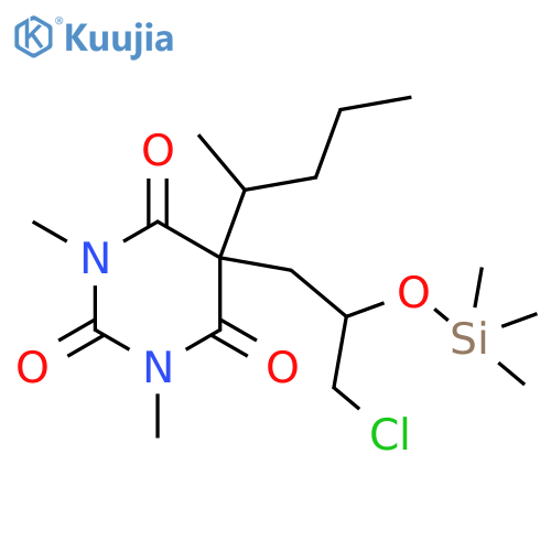 5-(3-Chloro-2-trimethylsilyloxypropyl)-1,3-dimethyl-5-pentan-2-yl-1,3-diazinane-2,4,6-trione structure