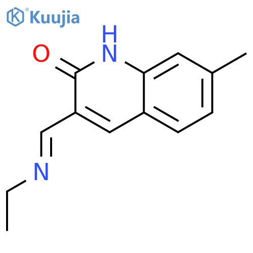 2(1H)-Quinolinone,3-[(ethylimino)methyl]-7-methyl-(9CI) structure