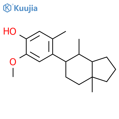 Phenol, 2-methoxy-5-methyl-4-(octahydro-4,7a-dimethyl-1H-inden-5-yl)- structure