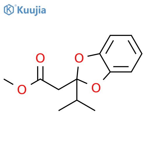 1,3-Benzodioxole-2-acetic acid, 2-(1-methylethyl)-, methyl ester structure