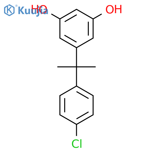 1,3-Benzenediol, 5-[1-(4-chlorophenyl)-1-methylethyl]- structure