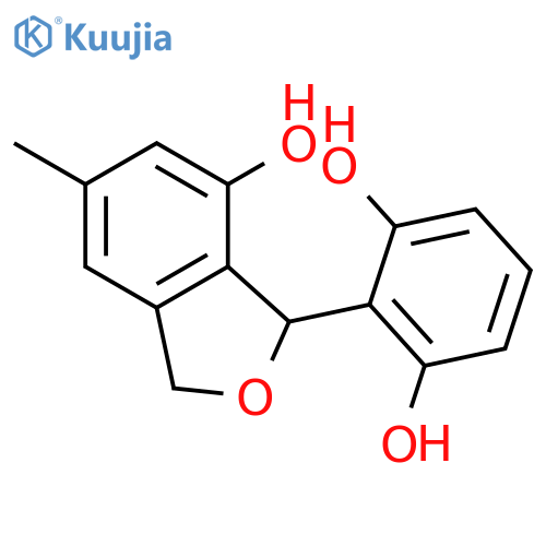 1,3-Benzenediol, 2-(1,3-dihydro-7-hydroxy-5-methyl-1-isobenzofuranyl)- structure