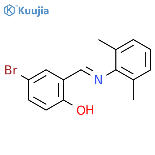 PHENOL, 4-BROMO-2-[(E)-[(2,6-DIMETHYLPHENYL)IMINO]METHYL]- structure