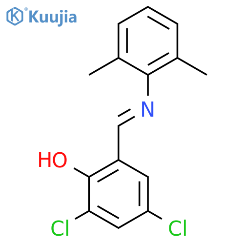 PHENOL, 2,4-DICHLORO-6-[(E)-[(2,6-DIMETHYLPHENYL)IMINO]METHYL]- structure
