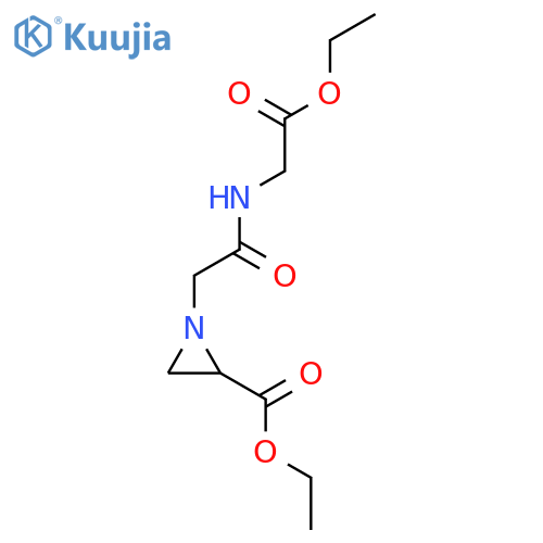 ethyl 1-{2-[(2-ethoxy-2-oxoethyl)amino]-2-oxoethyl}aziridine-2-carboxylate structure