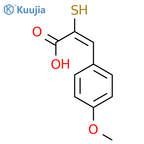 2-mercapto-3-(4-methoxyphenyl)acrylic acid structure