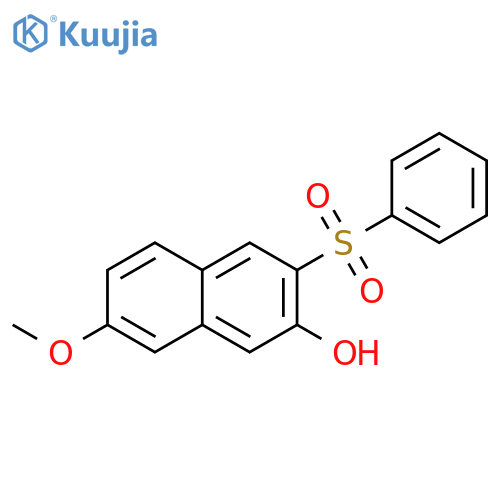 2-Naphthalenol, 7-methoxy-3-(phenylsulfonyl)- structure