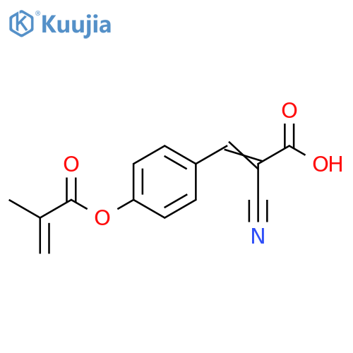 2-Propenoic acid,2-cyano-3-[4-[(2-methyl-1-oxo-2-propenyl)oxy]phenyl]- structure