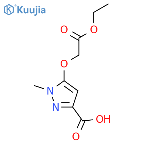 1H-PYRAZOLE-3-CARBOXYLIC ACID, 5-(2-ETHOXY-2-OXOETHOXY)-1-METHYL- structure