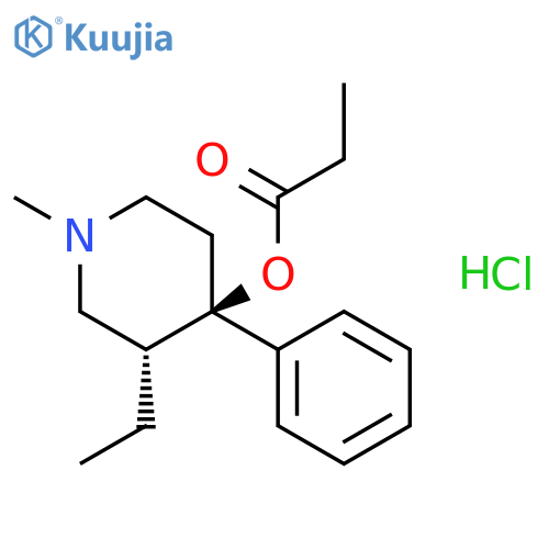 [(3R,4R)-3-ethyl-1-methyl-4-phenylpiperidin-4-yl] propanoate,hydrochloride structure