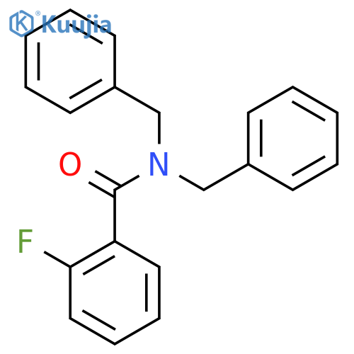 Benzamide, 2-fluoro-N,N-bis(phenylmethyl)- structure