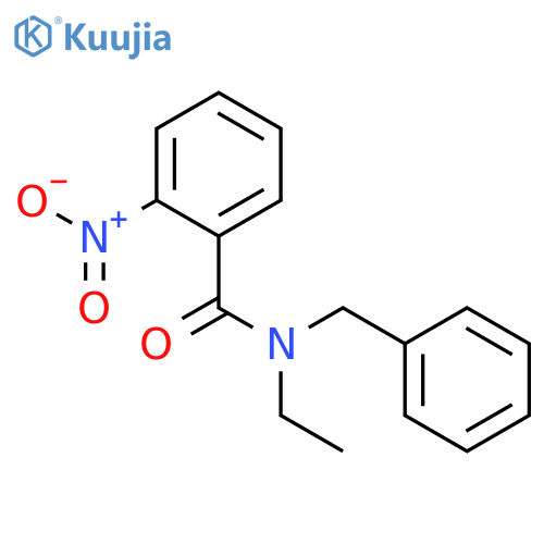 N-benzyl-N-ethyl-2-nitrobenzamide structure