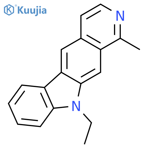 10-ethyl-1-methylpyrido[3,4-b]carbazole structure