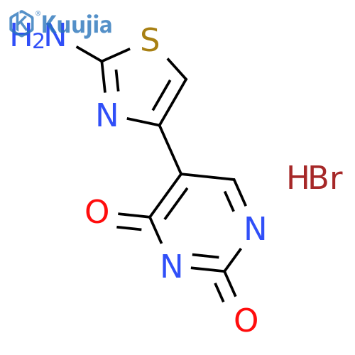 5-(2-amino-1,3-thiazol-4-yl)-1h-pyrimidine-2,4-dione;hydrobromide structure
