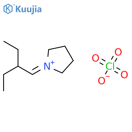 Pyrrolidinium, 1-(2-ethylbutylidene)-, perchlorate structure