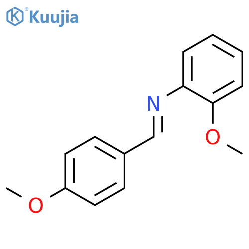 Benzenamine, 2-methoxy-N-[(4-methoxyphenyl)methylene]- structure