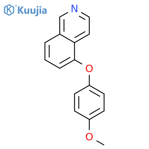 Isoquinoline, 5-(4-methoxyphenoxy)-, hydrochloride (1:1) structure