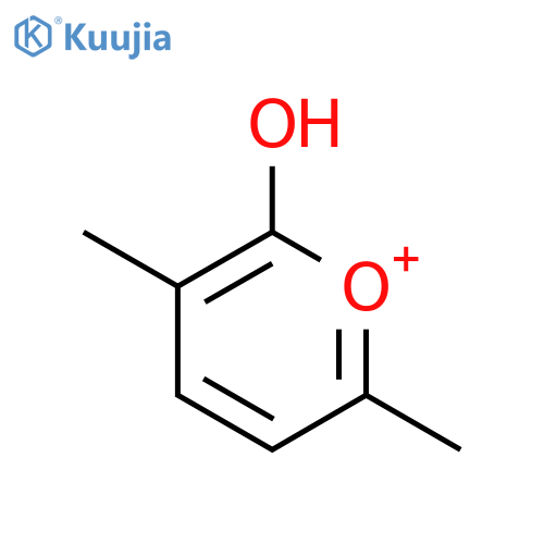 Pyrylium, 2-hydroxy-3,6-dimethyl- structure