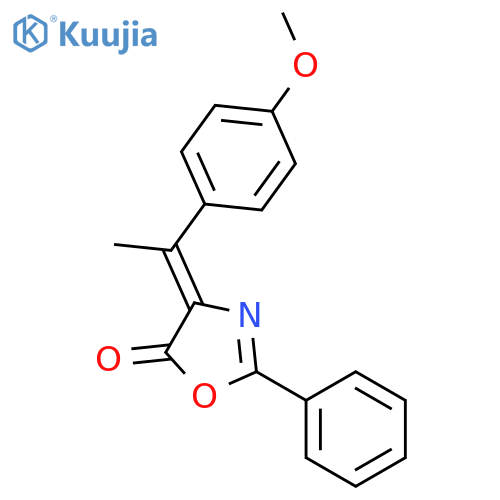 5(4H)-OXAZOLONE, 4-[1-(4-METHOXYPHENYL)ETHYLIDENE]-2-PHENYL-, (4E)- structure