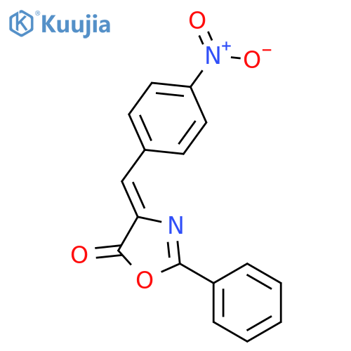 5(4H)-Oxazolone, 4-[(4-nitrophenyl)methylene]-2-phenyl-, (E)- structure