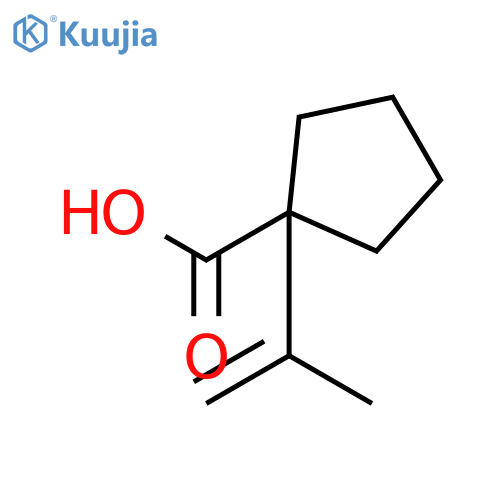 1-(prop-1-en-2-yl)cyclopentane-1-carboxylic acid structure