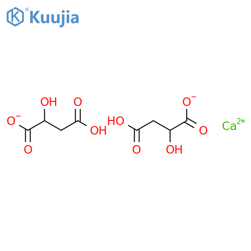 Butanedioic acid,2-hydroxy-, calcium salt (2:1) structure