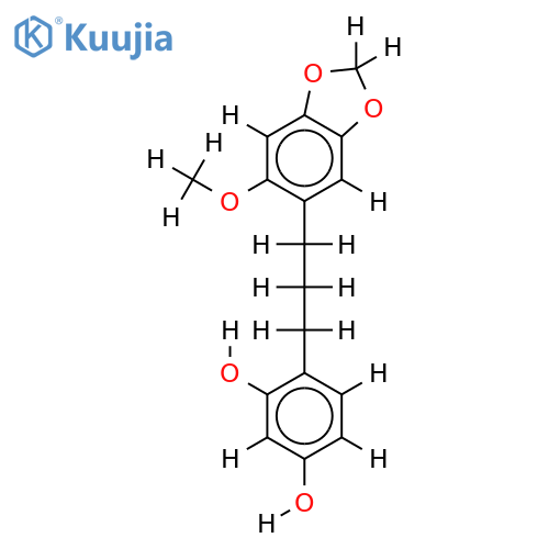 1-(2',4'-dihydroxyphenyl)-3-(2''-methoxy-4'',5''-methylenedioxyphenyl)-propane structure