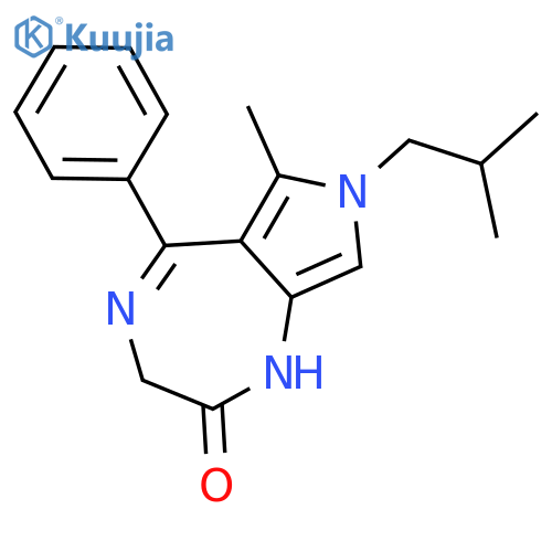 6-methyl-7-(2-methylpropyl)-5-phenyl-3,7-dihydropyrrolo[3,4-e][1,4]diazepin-2(1H)-one structure