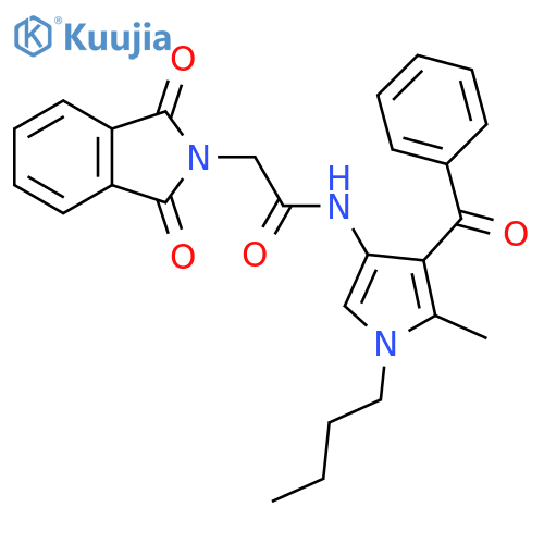 2H-Isoindole-2-acetamide,N-(4-benzoyl-1-butyl-5-methyl-1H-pyrrol-3-yl)-1,3-dihydro-1,3-dioxo- structure