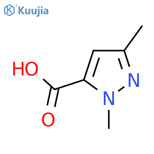 1,3-Dimethyl-1H-pyrazole-5-carboxylic acid structure