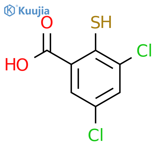 3,5-dichloro-2-sulfanylbenzoic Acid structure