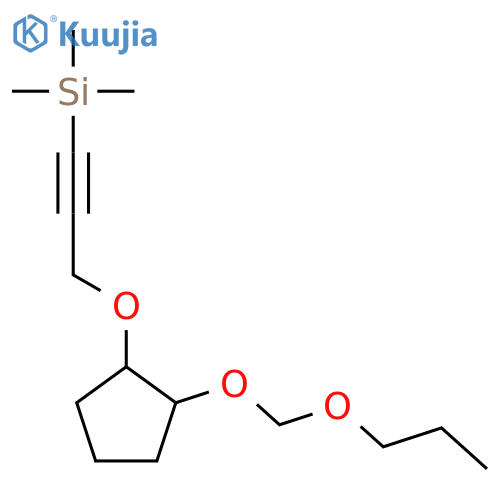 Silane, trimethyl[3-[[2-(propoxymethoxy)cyclopentyl]oxy]-1-propynyl]- structure