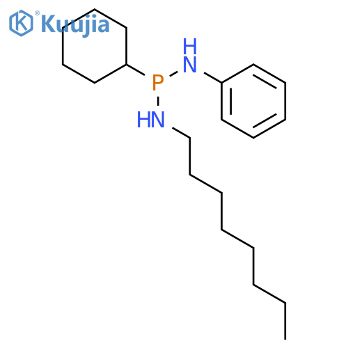 Phosphonous diamide, P-cyclohexyl-N-octyl-N'-phenyl- structure