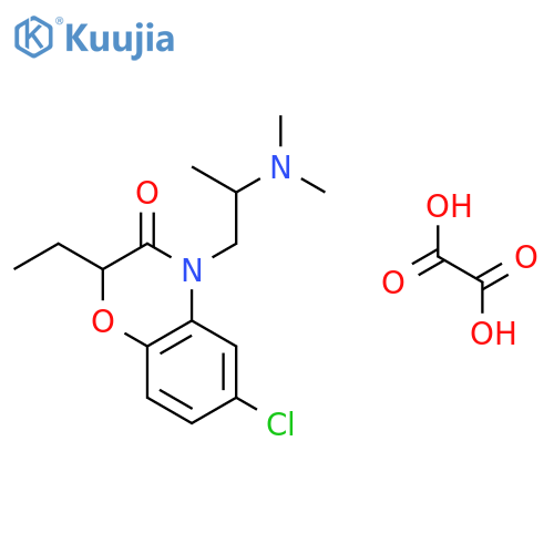 6-chloro-4-[2-(dimethylamino)propyl]-2-ethyl-2H-1,4-benzoxazin-3(4H)-one ethanedioate structure