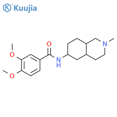3,4-dimethoxy-N-[(4aS,6S,8aR)-2-methyldecahydroisoquinolin-6-yl]benzamide structure