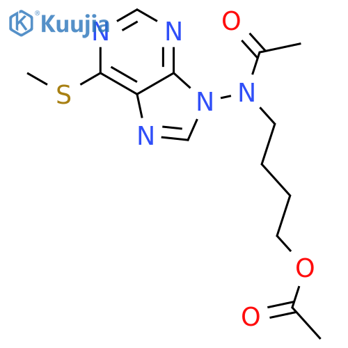 Acetamide,N-[4-(acetyloxy)butyl]-N-[6-(methylthio)-9H-purin-9-yl]- structure