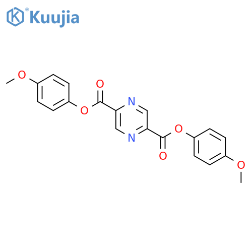 2,5-Pyrazinedicarboxylic acid, bis(4-methoxyphenyl) ester structure