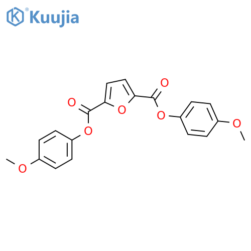 2,5-Furandicarboxylic acid, bis(4-methoxyphenyl) ester structure