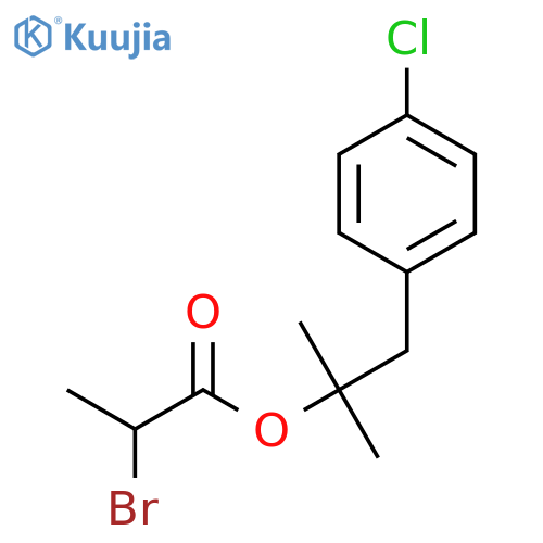 Propanoic acid, 2-bromo-, 2-(4-chlorophenyl)-1,1-dimethylethyl ester structure