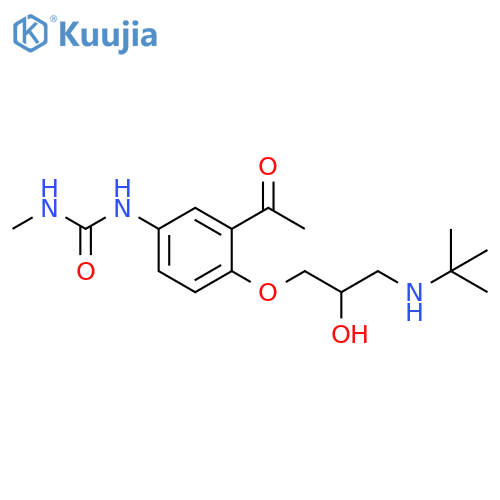 Urea,N-[3-acetyl-4-[3-[(1,1-dimethylethyl)amino]-2-hydroxypropoxy]phenyl]-N'-methyl- structure