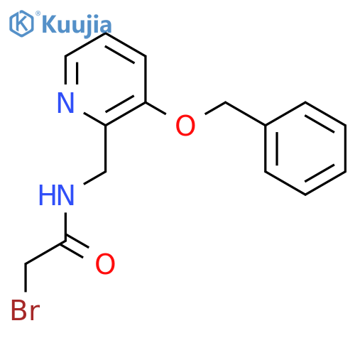 Acetamide, 2-bromo-N-[[3-(phenylmethoxy)-2-pyridinyl]methyl]- structure