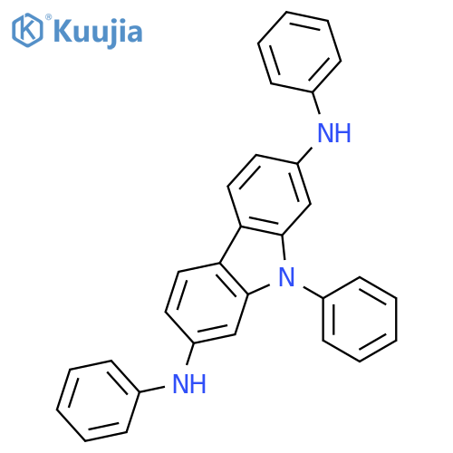 9H-Carbazole-2,7-diamine, N,N',9-triphenyl- structure