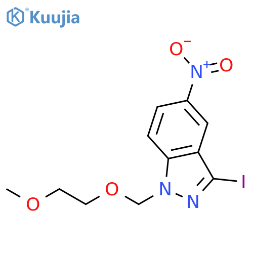 1H-INDAZOLE, 3-IODO-1-[(2-METHOXYETHOXY)METHYL]-5-NITRO- structure